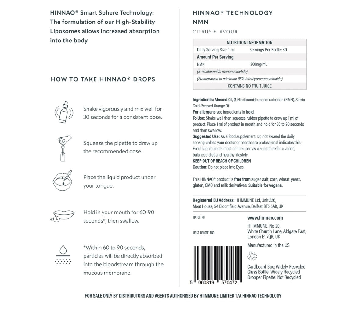 NMN
Unlock the Fountain of Youth for Your Cells!