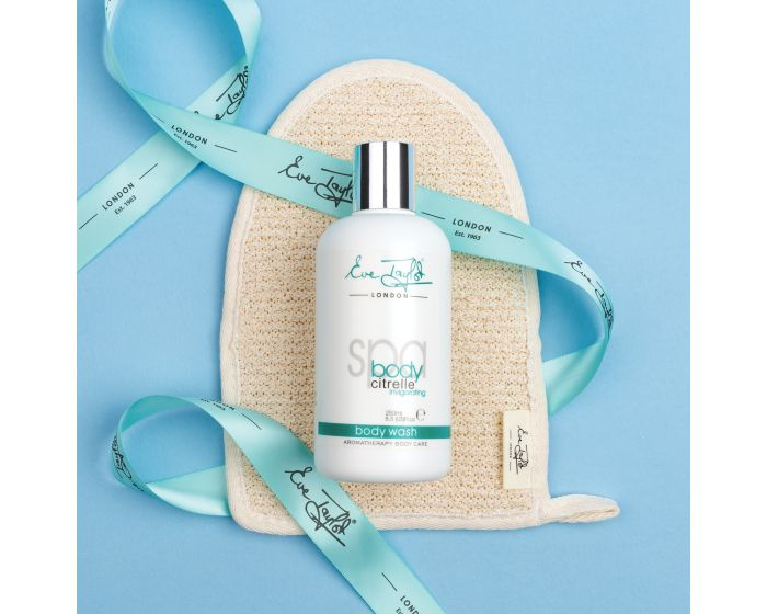 Eve Taylor Citrelle Body Wash and Exfoliating Mitt Set with 250ml body wash and exfoliating mitt