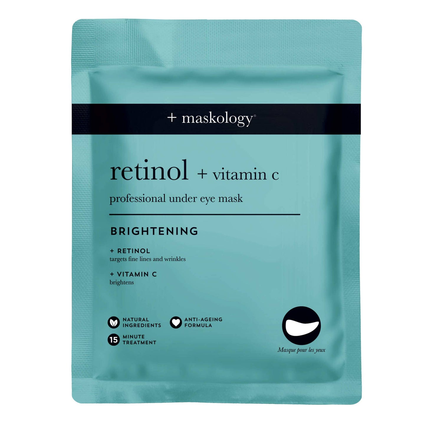 +maskology RETINOL + VITAMIN-C Professional Under Eye Mask.