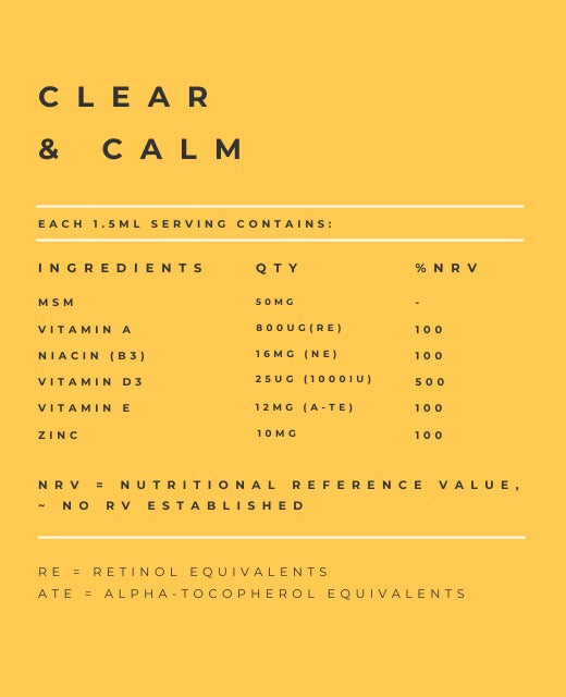 Clear & Calm Liquid Vitamin Supplement