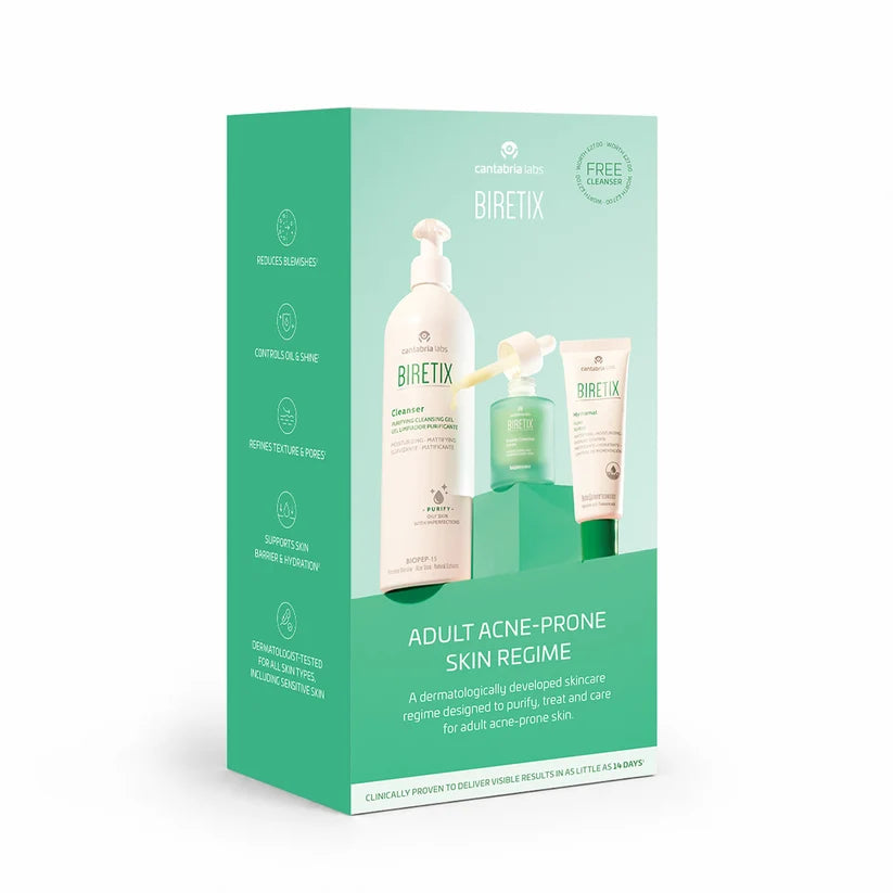 Biretix® Adult Acne-Prone Skin Regime – 3-Step Kit (with FREE Cleanser)