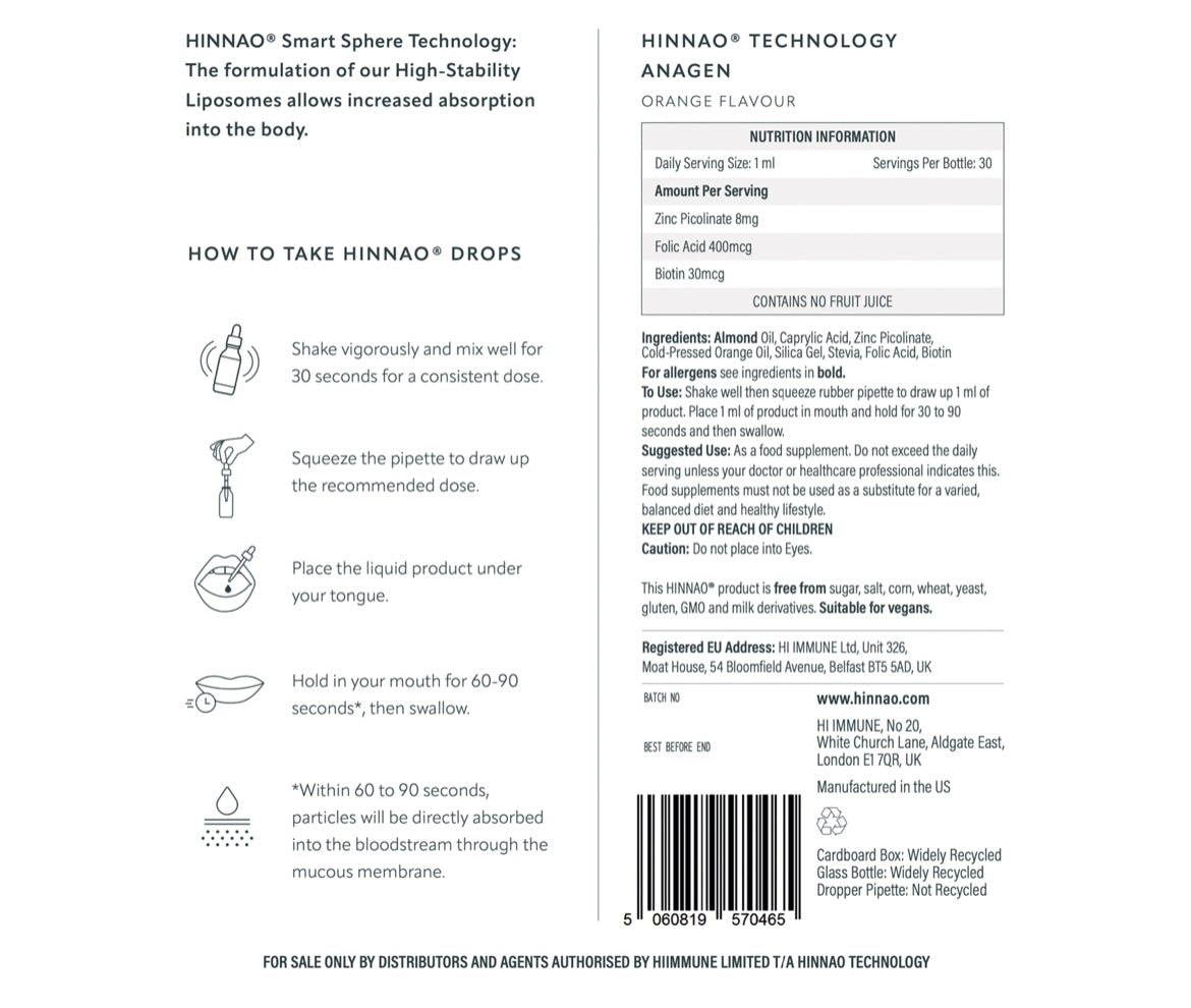 HINNAO Anagen
Hair Growth Support