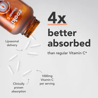 Zooki Liposomal Vitamin C 1,000mg Capsules.