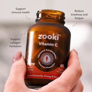 Zooki Liposomal Vitamin C 1,000mg Capsules.