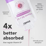 Zooki Liposomal Vitamin D3 + K2 3,000iu – Mixed Berry