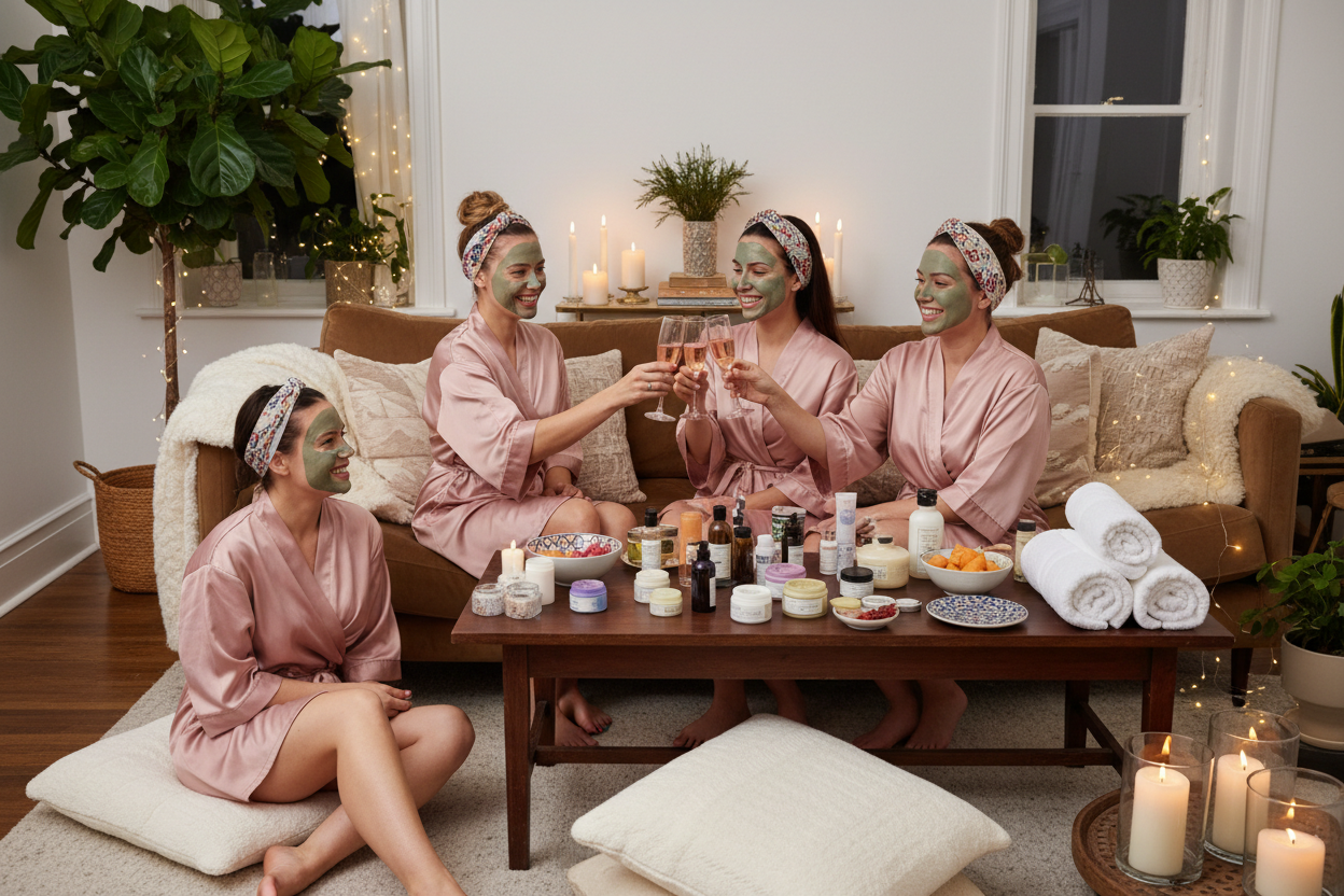 at home skincare party
