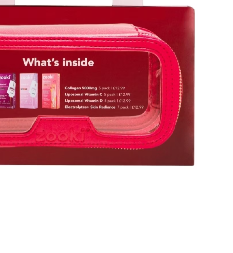 Zooki Glow Heroes small gift set and its collagen, vitamin and electrolyte sachet packs