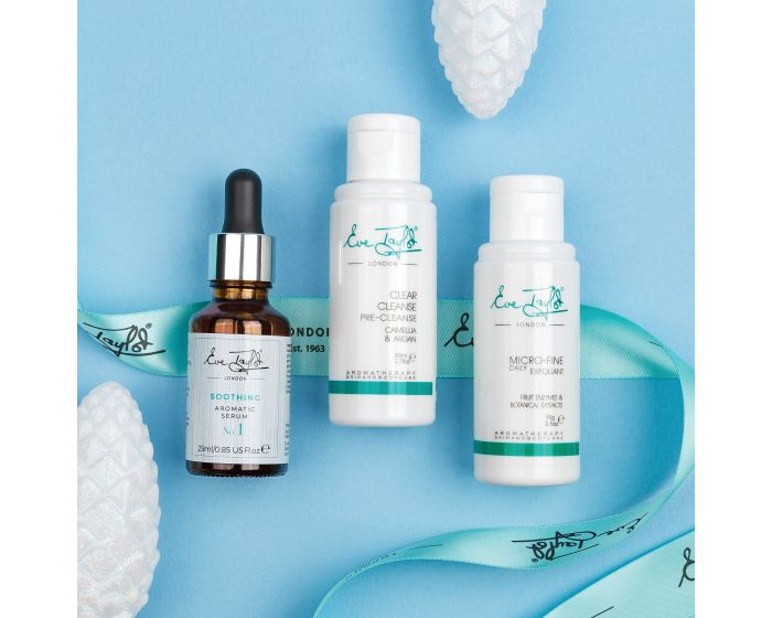 Eve Taylor Bestselling Skincare Set with Clear Cleanse, Micro-fine Daily Exfoliant and Soothing Aromatic Serum
